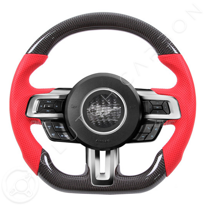 Custom Carbon Fiber Steering Wheel for Ford Mustang S550