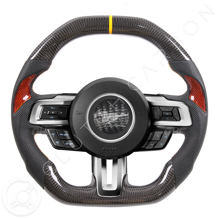 Custom Carbon Fiber Steering Wheel for Ford Mustang S550